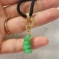 Type A Pure Green Jadeite Jade Pendant 18K Solid Yellow &Grade a Icy Pure Green Conch Jade Pendant