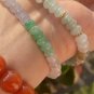 Type A Colorful Icy Jadeite Jade Bracelet Grade A Natural Myanmar Colorful Icy Jade Beaded Bracelet