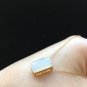 Type A Icy White Jadeite Jade Pendant 18K Solid Yellow Gold Grade White Jade Double-use Jade Pendant