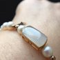 Type A Icy White Jadeite Jade Pendant 18K Solid Yellow Gold Grade White Jade Double-use Jade Pendant