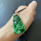 Type A Spicy Green Jadeite Jade  Pendant Certified Grade A Pure Green Cabbage Jadeite Jade Necklace