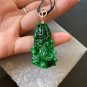Type A Spicy Green Jadeite Jade Pendant Certified Grade A Pure Green Cabbage Jadeite Jade Necklace