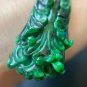 Type A Spicy Green Jadeite Jade Pendant Certified Grade A Pure Green Cabbage Jadeite Jade Necklace