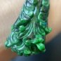 Type A Spicy Green Jadeite Jade Pendant Certified Grade A Pure Green Cabbage Jadeite Jade Necklace