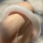 Type A Icy White Jadeite Jade Bangle 56.6mm Grade A Icy White with Green Flower Jade Round Bangle