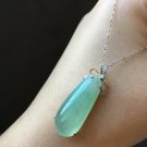 Type A Icy Fruit Green Jadeite Jade Pendant 18K Solid White & Yellow Gold & Green Fugua Jade Pendant