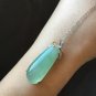 Type A Icy Fruit Green Jadeite Jade Pendant 18K Solid White & Yellow Gold & Green Fugua Jade Pendant