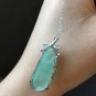 Type A Icy Fruit Green Jadeite Jade Pendant 18K Solid White & Yellow Gold & Green Fugua Jade Pendant