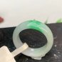 US 7 Type A Green Jadeite Band Ring Grade A Myanmar Pure Green Jade  Ring