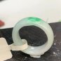 US 7 Type A Green Jadeite Band Ring Grade A Myanmar Pure Green Jade  Ring