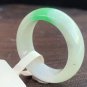 US 7 Type A Green Jadeite Band Ring Grade A Myanmar Pure Green Jade  Ring