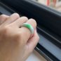 US 7 Type A Green Jadeite Band Ring Grade A Myanmar Pure Green Jade  Ring
