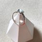6.5 Type A Colorless Jadeite jade Ring 18K Solid White Gold Myanmar Highly-translucent Icy Jade Ring