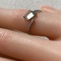 6.5 Type A Colorless Jadeite jade Ring 18K Solid White Gold Myanmar Highly-translucent Icy Jade Ring