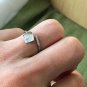 6.5 Type A Colorless Jadeite jade Ring 18K Solid White Gold Myanmar Highly-translucent Icy Jade Ring