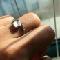 6.5 Type A Colorless Jadeite jade Ring 18K Solid White Gold Myanmar Highly-translucent Icy Jade Ring