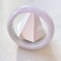 56.6mm Type A Icy Lavender Jadeite Jade Bangle Grade A Myanmar Pale Lavender Jade Bracelet