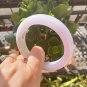 56.6mm Type A Icy Lavender Jadeite Jade Bangle Grade A Myanmar Pale Lavender Jade Bracelet
