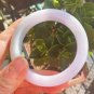 56.6mm Type A Icy Lavender Jadeite Jade Bangle Grade A Myanmar Pale Lavender Jade Bracelet