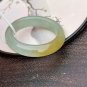 Type A Icy Yellow Jadeite Jade Band Ring Certified Grade A Icy Yellow Floating Flower Jade Band Ring