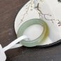 Type A Icy Yellow Jadeite Jade Band Ring Certified Grade A Icy Yellow Floating Flower Jade Band Ring