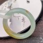 Type A Icy Yellow Jadeite Jade Band Ring Certified Grade A Icy Yellow Floating Flower Jade Band Ring