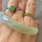 Type A Icy Yellow Jadeite Jade Band Ring Certified Grade A Icy Yellow Floating Flower Jade Band Ring