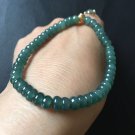 Type A Icy Blue Jadeite Jade Beaded Bracelet Certified Grade A Blue Jadeite Jade  Bracelet