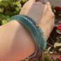Type A Icy Blue Jadeite Jade Beaded Bracelet Certified Grade A Blue Jadeite Jade  Bracelet