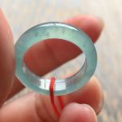 US71/2 Type A Guatemala Icy Blue Jadeite Jade Band Ring Grade A Icy Blue Jade Ring