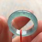 US71/2 Type A Guatemala Icy Blue Jadeite Jade Band Ring Grade A Icy Blue Jade Ring