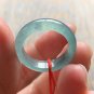 US71/2 Type A Guatemala Icy Blue Jadeite Jade Band Ring Grade A Icy Blue Jade Ring