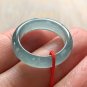 US71/2 Type A Guatemala Icy Blue Jadeite Jade Band Ring Grade A Icy Blue Jade Ring