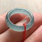 US71/2 Type A Guatemala Icy Blue Jadeite Jade Band Ring Grade A Icy Blue Jade Ring