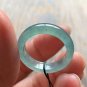 7 1/2 Type A Icy Blue Guatemala Jadeite Jade Band Ring Grade A Icy Blue Jade Ring