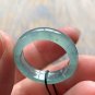 7 1/2 Type A Icy Blue Guatemala Jadeite Jade Band Ring Grade A Icy Blue Jade Ring