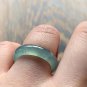 7 1/2 Type A Icy Blue Guatemala Jadeite Jade Band Ring Grade A Icy Blue Jade Ring