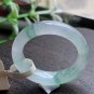 Type A Icy Green Jadeite Jade Band Ring Grade A Green Floating Flower Jade Ring
