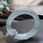Type A Icy Green Jadeite Jade Band Ring Grade A Green Floating Flower Jade Ring