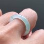 Type A Icy Green Jadeite Jade Band Ring Grade A Green Floating Flower Jade Ring