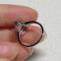 Type A Icy Green Jadeite Jade Ring 18K Solid White Gold Grade A Highly-translucent Ring