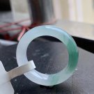 US5 1/2 Type A Icy Green Jadeite Jade Band Ring Certified Grade A Icy GreenishJade Ring