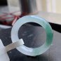 US5 1/2 Type A Icy Green Jadeite Jade Band Ring Certified Grade A Icy GreenishJade Ring