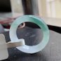 US5 1/2 Type A Icy Green Jadeite Jade Band Ring Certified Grade A Icy GreenishJade Ring