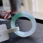 US5 1/2 Type A Icy Green Jadeite Jade Band Ring Certified Grade A Icy GreenishJade Ring