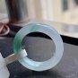 US5 1/2 Type A Icy Green Jadeite Jade Band Ring Certified Grade A Icy GreenishJade Ring