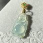 Type A Icy Pale Green Jadeite Jade Buddha Pendant Grade A Icy Green Standing Buddha