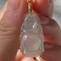 Type A Icy Pale Green Jadeite Jade Buddha Pendant Grade A Icy Green Standing Buddha