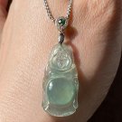 Type A Icy Green Jadeite Jade Buddha Pendant Grade A Icy Green Standing Buddha