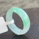 7 3/4 Type A Icy Green Jadeite Jade Band Ring Grade A Icy Pure Green Floating Jade Ring